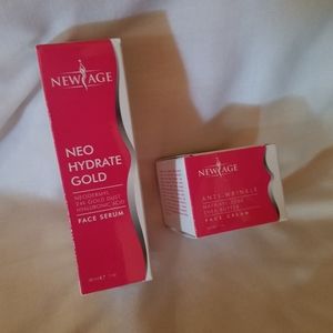 New Age Neo Hydrate gold face serum and cream